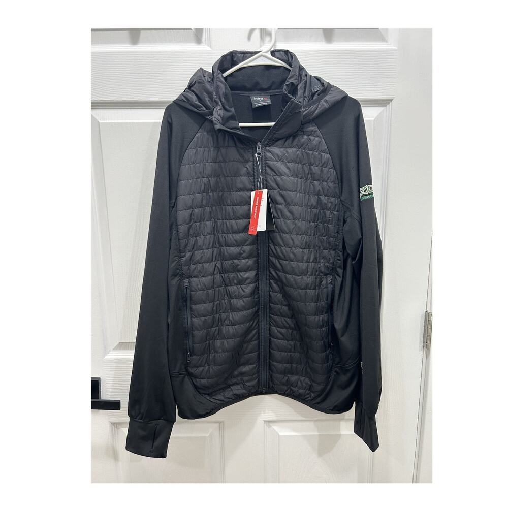 BALEAF Men's Black Water Resistant Full Zip Hooded Jacket w/ Pockets Size L